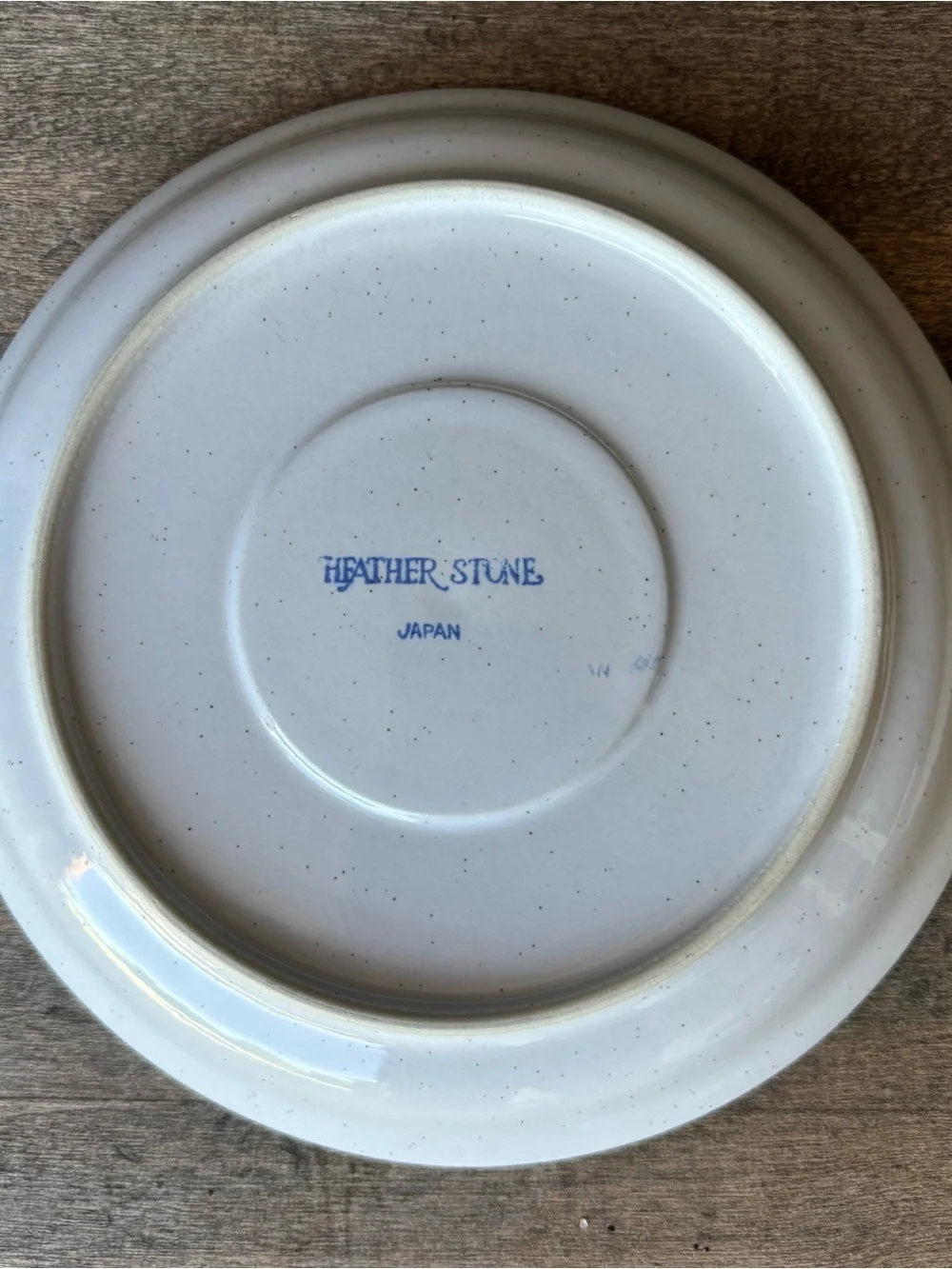Set of 2  - Nitto Heather Stone Blue Lagoon Saucers - Blue Rim 6